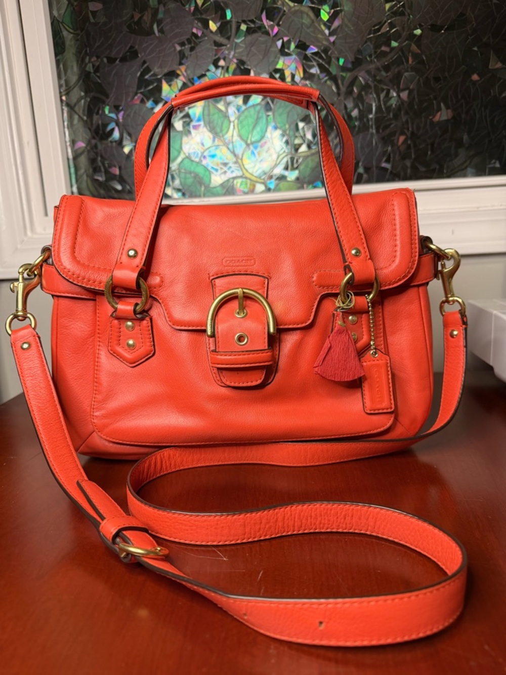 Coach Women's Campbell Leather Eva Flap Satchel F26127
